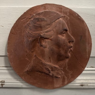 Terracotta medallion by Charles Filleul, 20th century workshop work