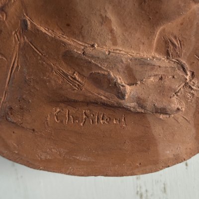 Terracotta medallion by Charles Filleul, 20th century workshop work