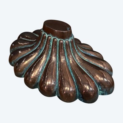 Moule à gâteau en cuivre godronné XIXe