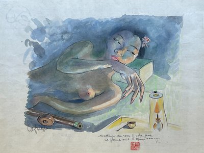 "Il fumatore d'oppio", Léa Lafugie (1890-1972)