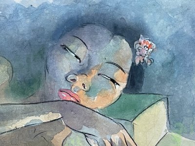 "Il fumatore d'oppio", Léa Lafugie (1890-1972)