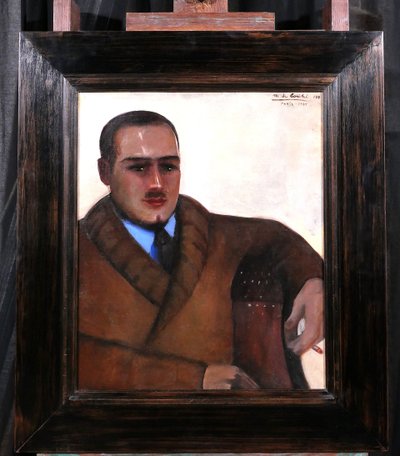 Margit de Corini 1897-1982 Ritratto di uomo a Parigi, 1935, dipinto, Art Déco Montparnasse