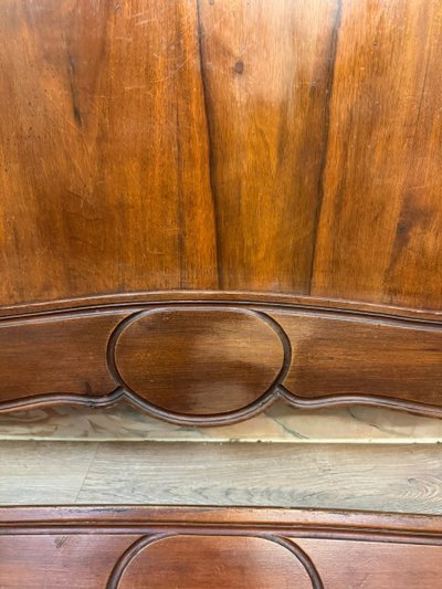 Lit de centre Style Louis XV En Noyer  