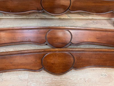 Lit de centre Style Louis XV En Noyer  