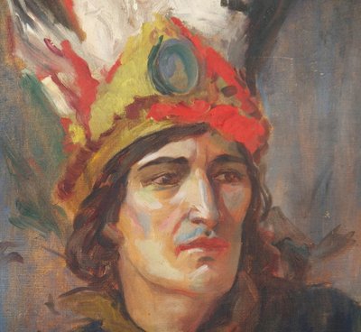 Tableau représentant un Amérindien