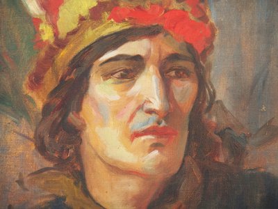 Tableau représentant un Amérindien