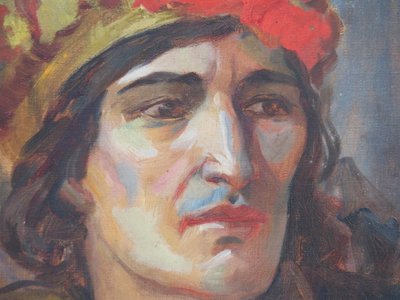 Tableau représentant un Amérindien