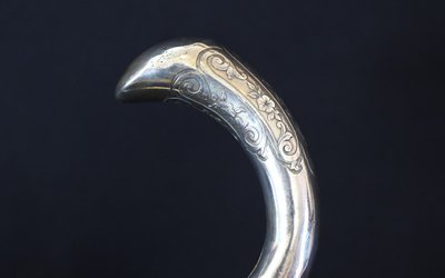 Canna da zucchero Art Nouveau, argento