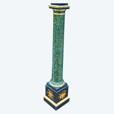 pied de lampe en fonte peinte du XIX