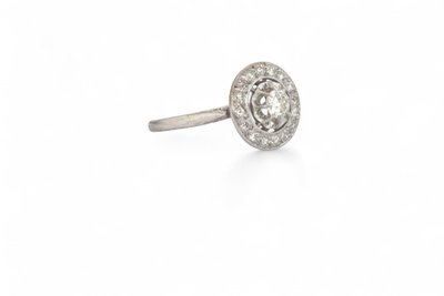Anello con diamante Art-Deco