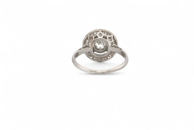 Anello con diamante Art-Deco
