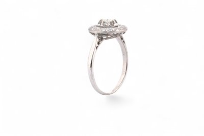 Anello con diamante Art-Deco