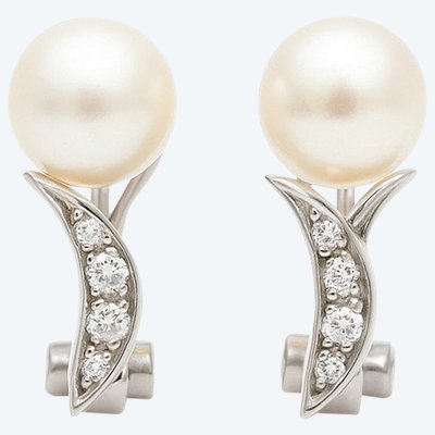 Orecchini con perle e diamanti