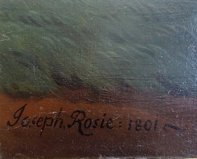 Porträt eines Kindes als Flora oder Ceres, Öl auf Leinwand Empire signiert Joseph Rosie 1801 - 115cm x 81cm