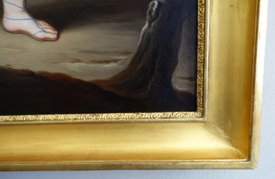 Porträt eines Kindes als Flora oder Ceres, Öl auf Leinwand Empire signiert Joseph Rosie 1801 - 115cm x 81cm