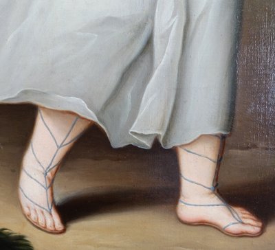 Porträt eines Kindes als Flora oder Ceres, Öl auf Leinwand Empire signiert Joseph Rosie 1801 - 115cm x 81cm