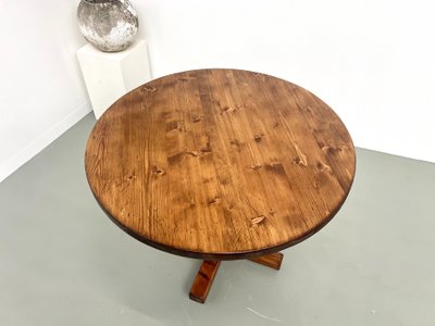 Occasional" round pine table Les Arcs