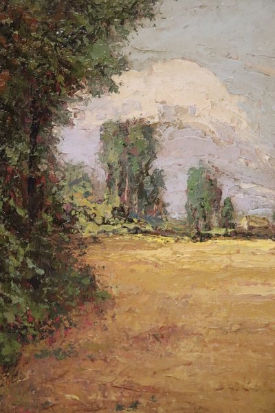 Campagna italiana, dipinto ad olio del XX secolo, firmato