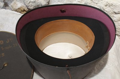 Cappello a cilindro e scatola originale, Bravard, fine XIX secolo
