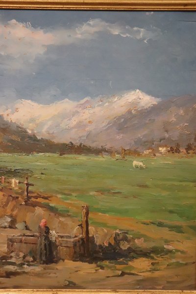 Italienische Berglandschaft, signiertes Ölgemälde, 20. Jahrhundert
