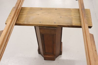 Table à manger ovale à rallonge en noyer du 19e siècle, longueur Mt 7.80