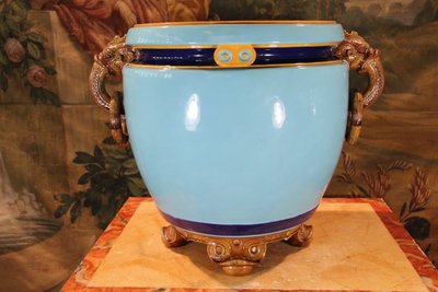 großer übertopf von minton 19. jahrhundert