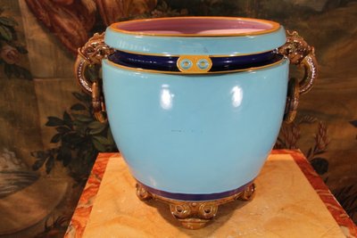 großer übertopf von minton 19. jahrhundert
