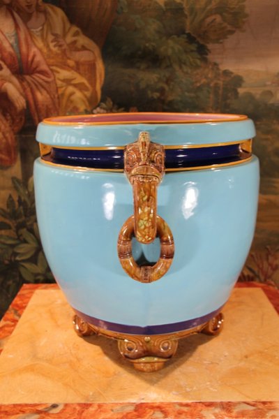 großer übertopf von minton 19. jahrhundert