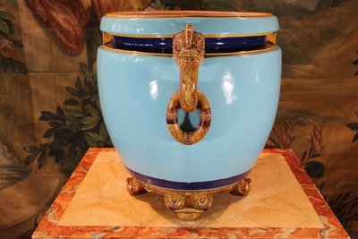 großer übertopf von minton 19. jahrhundert