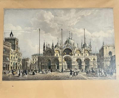 Venise, paire de gravures milieu, XIXème siècle