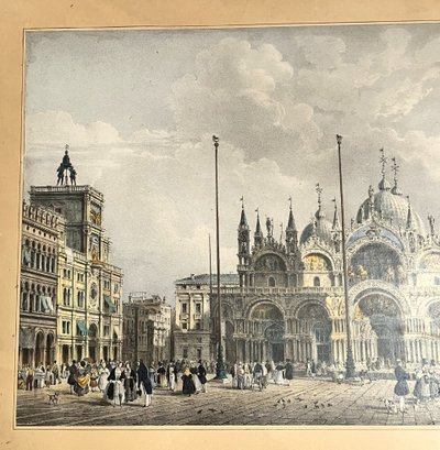Venise, paire de gravures milieu, XIXème siècle