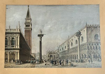 Venise, paire de gravures milieu, XIXème siècle