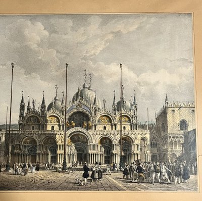 Venise, paire de gravures milieu, XIXème siècle