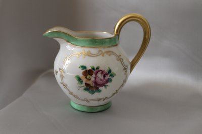 Part of a Samson porcelain tea service: teapot, sugar bowl, milk jug