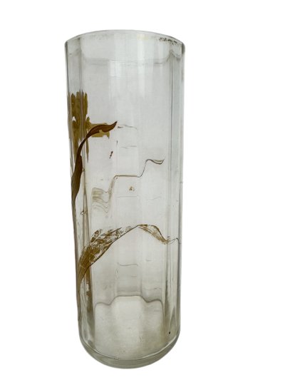 Baccarat - Vaso da fiori dipinto in oro