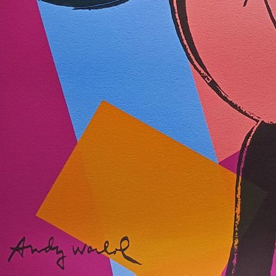 1980s Gorgeous Andy Warhol "Mickey Mouse" Limited Edition Lithograph by CMOA