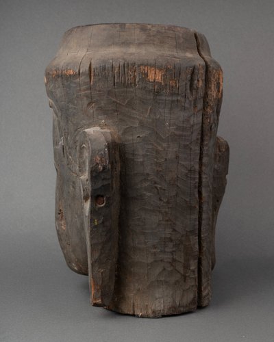Carved Wooden Head, Cambodia, 19th Century