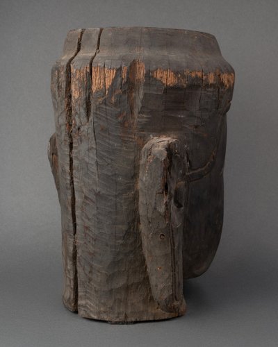 Carved Wooden Head, Cambodia, 19th Century