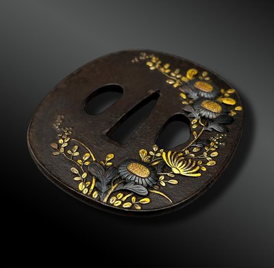 TSUBA Naga Maru Gata - Japan - Edo period (1603-1868)