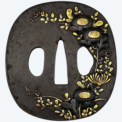 TSUBA Naga Maru Gata - Japan - Edo period (1603-1868)