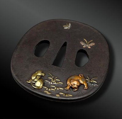 TSUBA Naga Maru Gata - Japan - Edo period (1603-1868)