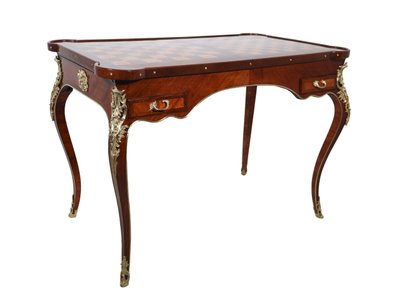 Rosewood and amaranth tric-trac table - Louis XV period