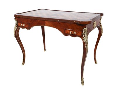 Rosewood and amaranth tric-trac table - Louis XV period
