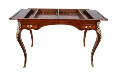 Rosewood and amaranth tric-trac table - Louis XV period