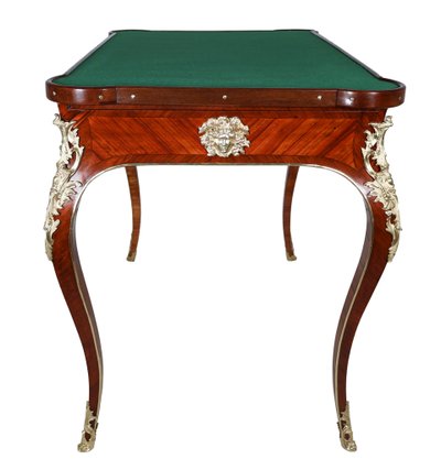 Rosewood and amaranth tric-trac table - Louis XV period