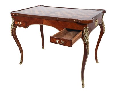 Rosewood and amaranth tric-trac table - Louis XV period