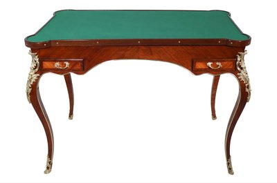 Rosewood and amaranth tric-trac table - Louis XV period