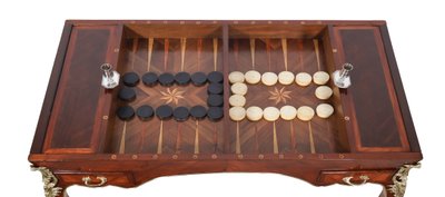 Rosewood and amaranth tric-trac table - Louis XV period