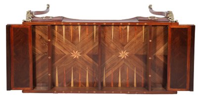 Rosewood and amaranth tric-trac table - Louis XV period