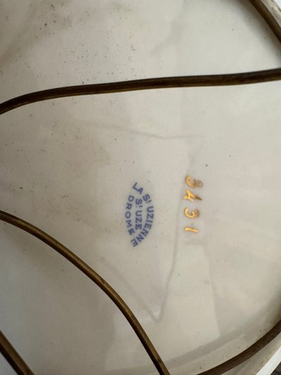 Pair of plates in D'Uzès porcelain